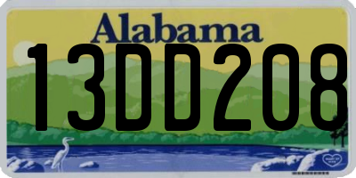 AL license plate 13DD208