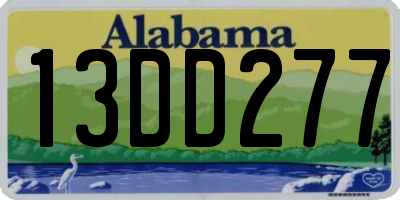 AL license plate 13DD277