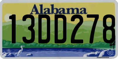 AL license plate 13DD278