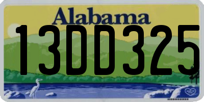 AL license plate 13DD325