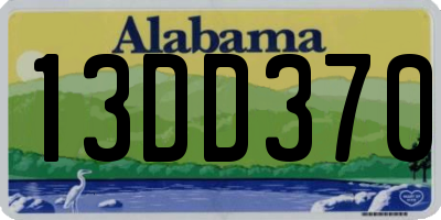 AL license plate 13DD370