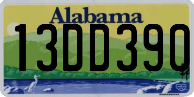 AL license plate 13DD390