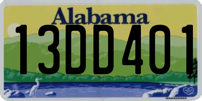 AL license plate 13DD401