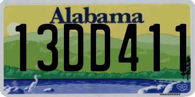 AL license plate 13DD411