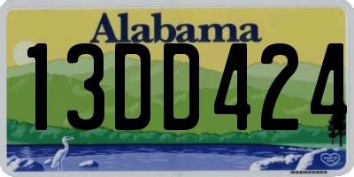 AL license plate 13DD424