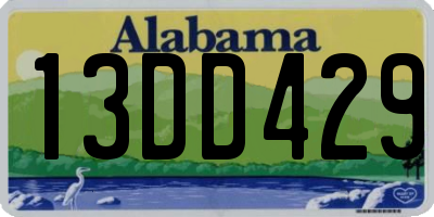 AL license plate 13DD429