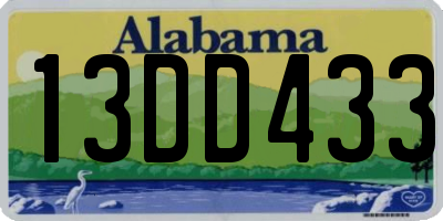 AL license plate 13DD433