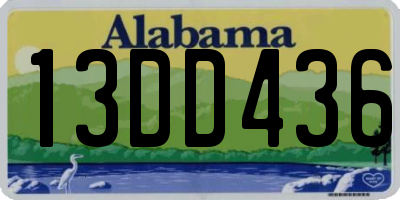 AL license plate 13DD436