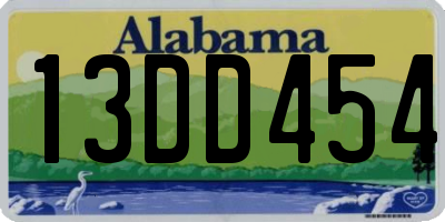 AL license plate 13DD454