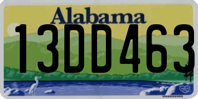 AL license plate 13DD463