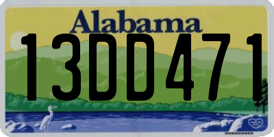 AL license plate 13DD471