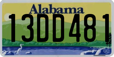 AL license plate 13DD481