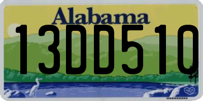 AL license plate 13DD510
