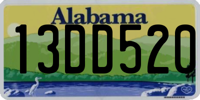 AL license plate 13DD520