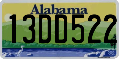 AL license plate 13DD522