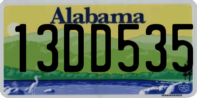 AL license plate 13DD535