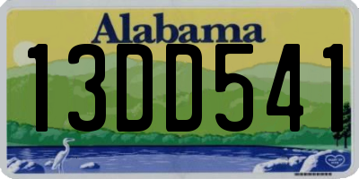 AL license plate 13DD541