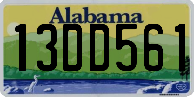 AL license plate 13DD561