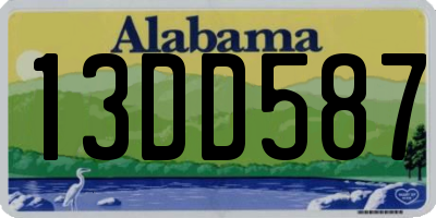 AL license plate 13DD587