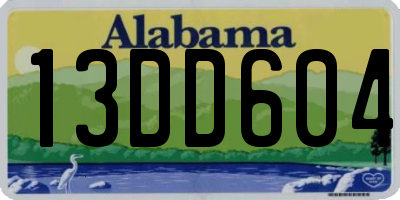 AL license plate 13DD604