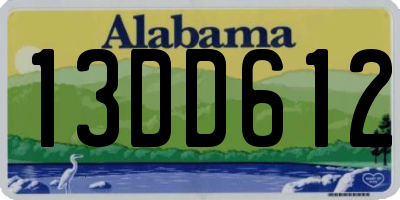 AL license plate 13DD612