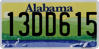 AL license plate 13DD615