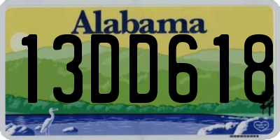 AL license plate 13DD618