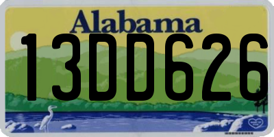 AL license plate 13DD626