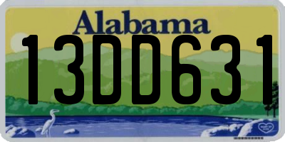 AL license plate 13DD631
