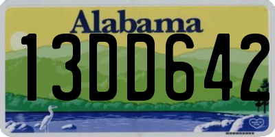 AL license plate 13DD642