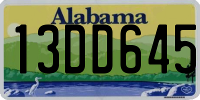 AL license plate 13DD645