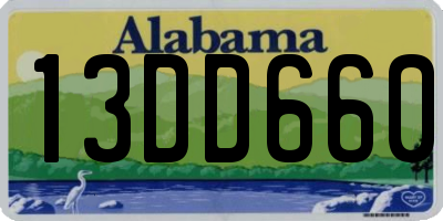 AL license plate 13DD660