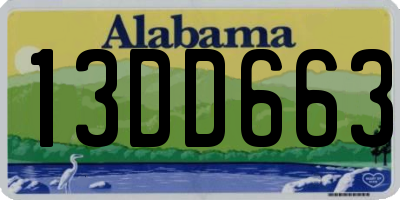 AL license plate 13DD663