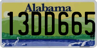 AL license plate 13DD665