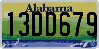 AL license plate 13DD679