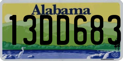AL license plate 13DD683