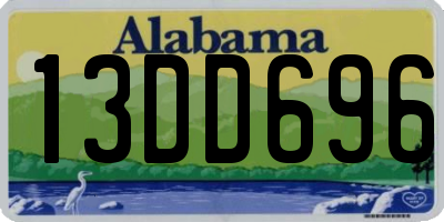 AL license plate 13DD696