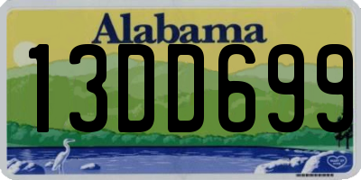 AL license plate 13DD699