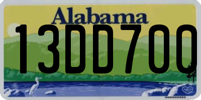AL license plate 13DD700