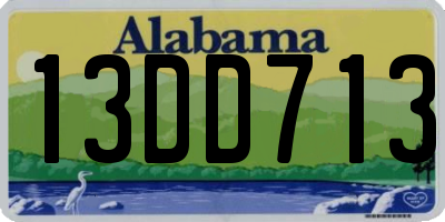 AL license plate 13DD713