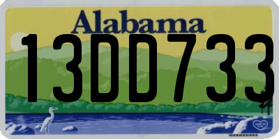 AL license plate 13DD733