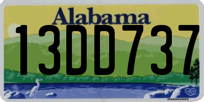 AL license plate 13DD737
