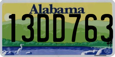 AL license plate 13DD763