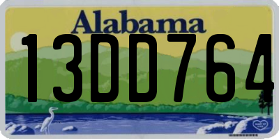 AL license plate 13DD764