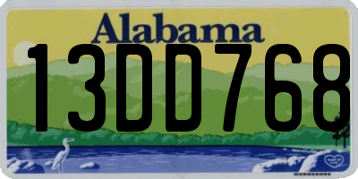 AL license plate 13DD768