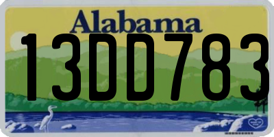 AL license plate 13DD783