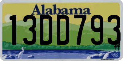 AL license plate 13DD793