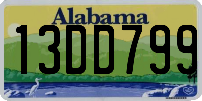 AL license plate 13DD799