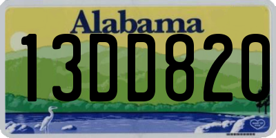 AL license plate 13DD820