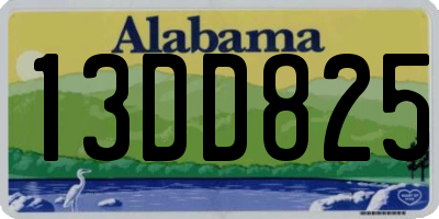 AL license plate 13DD825